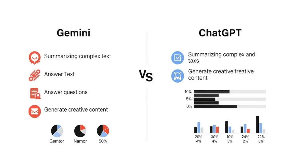 GeminiとChatGPTの主な比較・違い